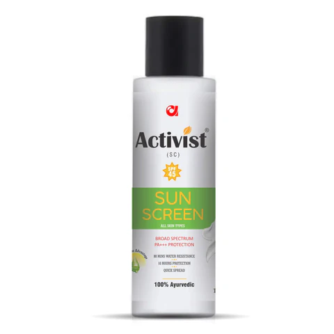 Activist Sun Screen - Primary Bottle Packaging Front View
