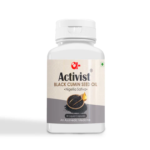 Activist Black Cumin Oil Capsules - Primary Bottle Packaging Front View