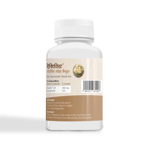 Activist Garlic Oil Capsules - Supplement Blister Pack and Capsule Formulation