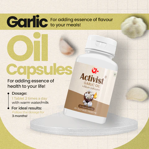 Activist Garlic Oil Capsules - Certified Quality and Secondary Packaging