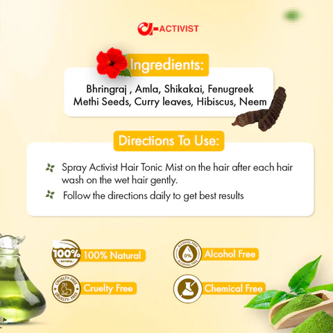 Activist Hairtonic Mist - Certified Quality and Secondary Packaging