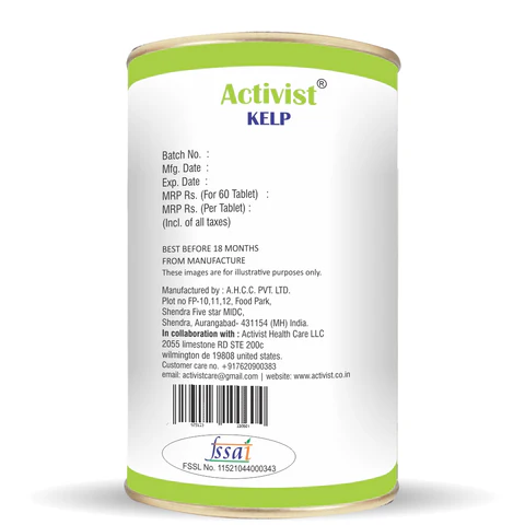 Activist Kelp Capsules - Nutritional Information and Active Ingredients