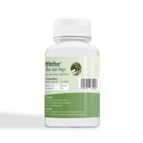 Activist Neem Oil Capsules - Supplement Blister Pack and Capsule Formulation
