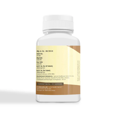 Activist Shatavari Tablets - Nutritional Information and Active Ingredients