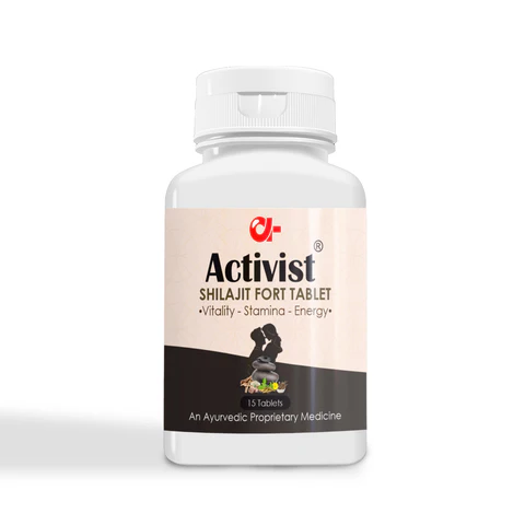 Activist Shilajit Fort Tablets - Primary Bottle Packaging Front View