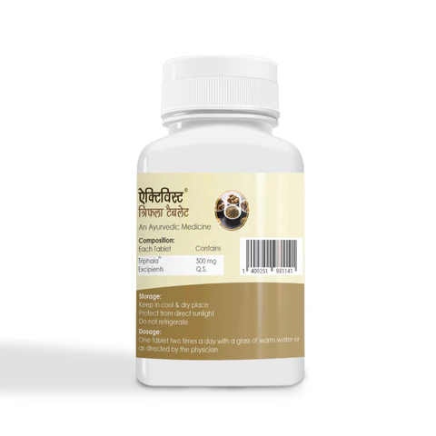 Activist Triphala Tablets - Supplement Blister Pack and Capsule Formulation