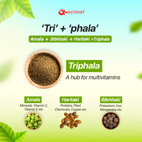 Activist Triphala Tablets - Certified Quality and Secondary Packaging