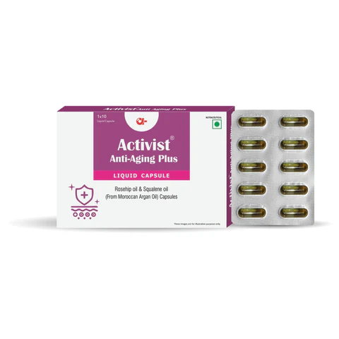Activist Anti-Aging Plus Capsules - Primary Bottle Packaging Front View