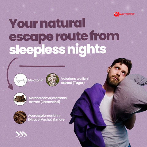 Activist Calm Sleep Tablets - Nutritional Information and Active Ingredients