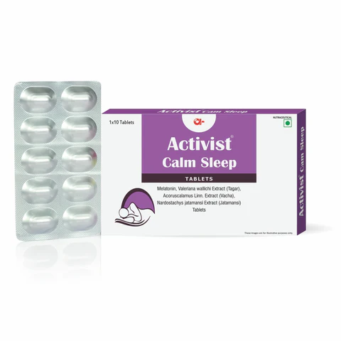 Activist Calm Sleep Tablets - Primary Bottle Packaging Front View