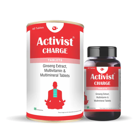 Activist Charge Tablets - Primary Bottle Packaging Front View