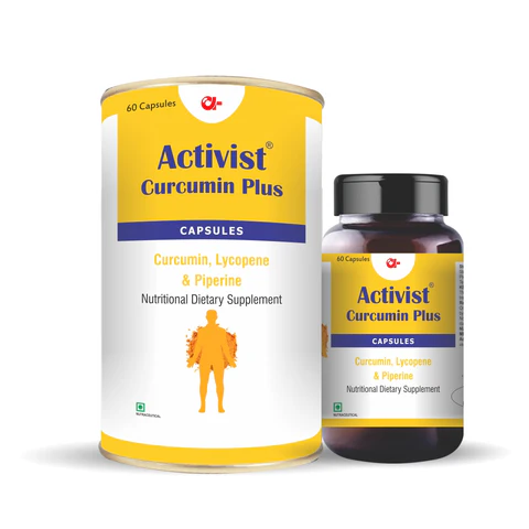 Activist Curcumin Plus Capsules - Primary Bottle Packaging Front View