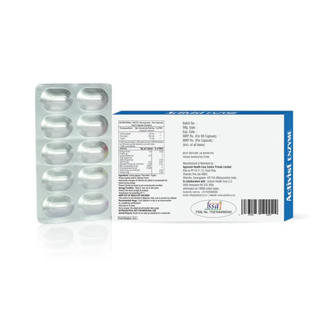 Activist Enzyme Capsules - Supplement Blister Pack and Capsule Formulation