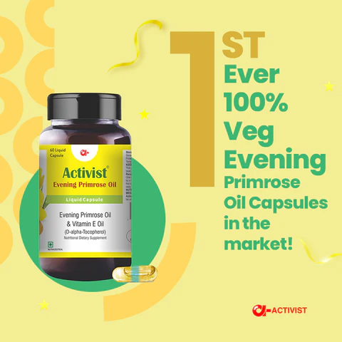 Activist Evening Primrose Oil Capsules - Nutritional Information and Active Ingredients