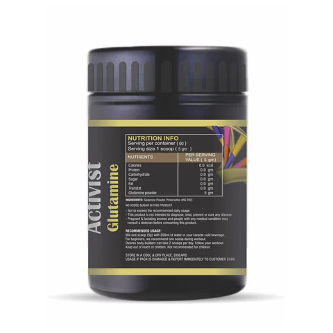 Activist Glutamine Powder - Supplement Blister Pack and Capsule Formulation