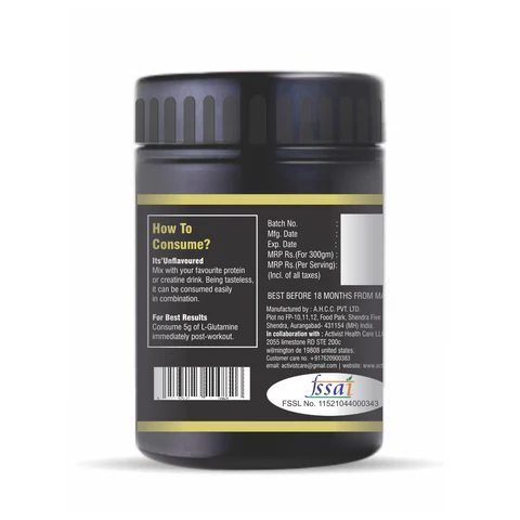 Activist Glutamine Powder - Nutritional Information and Active Ingredients