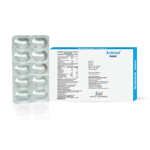 Activist Joint Tablets - 30 Tablets - Supplement Blister Pack and Capsule Formulation