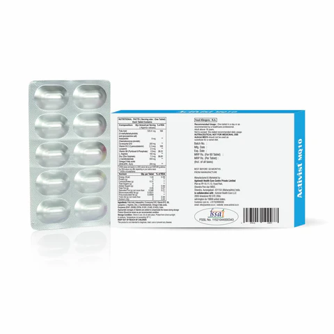 Activist MQ 10 Tablets - Supplement Blister Pack and Capsule Formulation