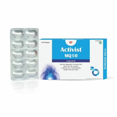 Activist MQ 10 Tablets - Primary Bottle Packaging Front View