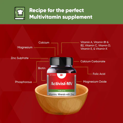 Activist-MV Tablets - Nutritional Information and Active Ingredients