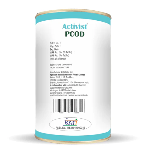 Activist PCOD Tablets - Nutritional Information and Active Ingredients