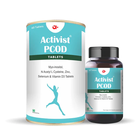 Activist PCOD Tablets - Primary Bottle Packaging Front View
