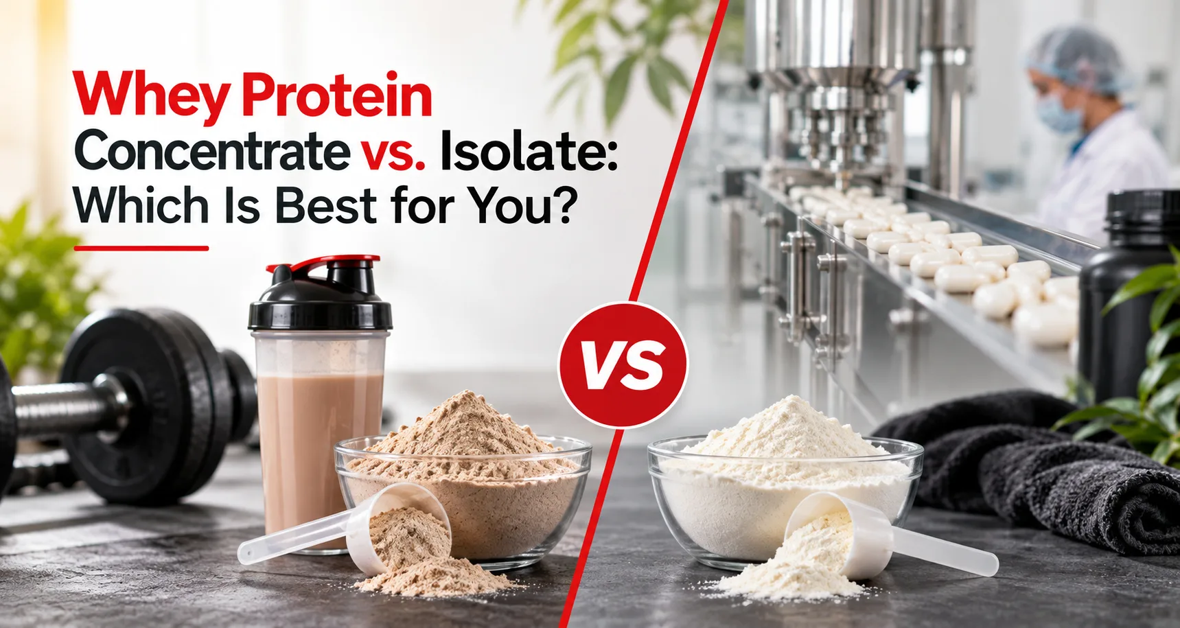 Whey Protein Concentrate vs. Isolate: Which Is Best for You? - AHCC Pvt. Ltd.